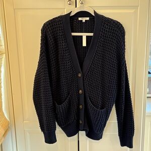 Madewell Navy Knit Cardigan Sweater